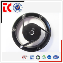 Alta qualidade de precisão de alumínio die cast na China Black e revestimento de revestimento do ventilador para equipamentos de refrigeração industrial